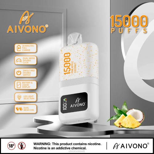 Aivono AIM magic 15 000 ananassi kookospähkel 4P4L72 - Aivono Puffs Eesti