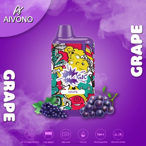 Aivono AIM MAGIC 5800 suukarbi sigaret viinamari 4P4L92 - Aivono Puffs Eesti