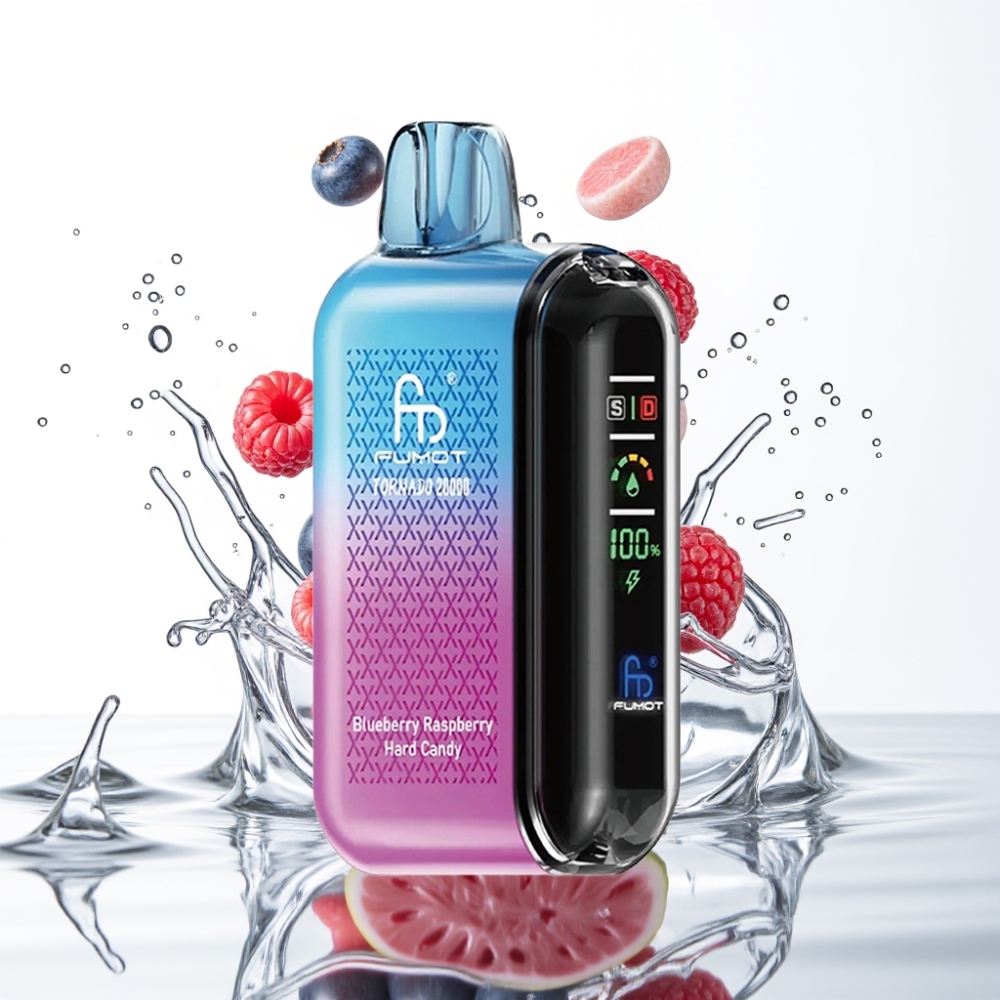 Fumot Tornado 20000 Puhangut, Mustik-Vaarikakommid, 20ml, 850mAh