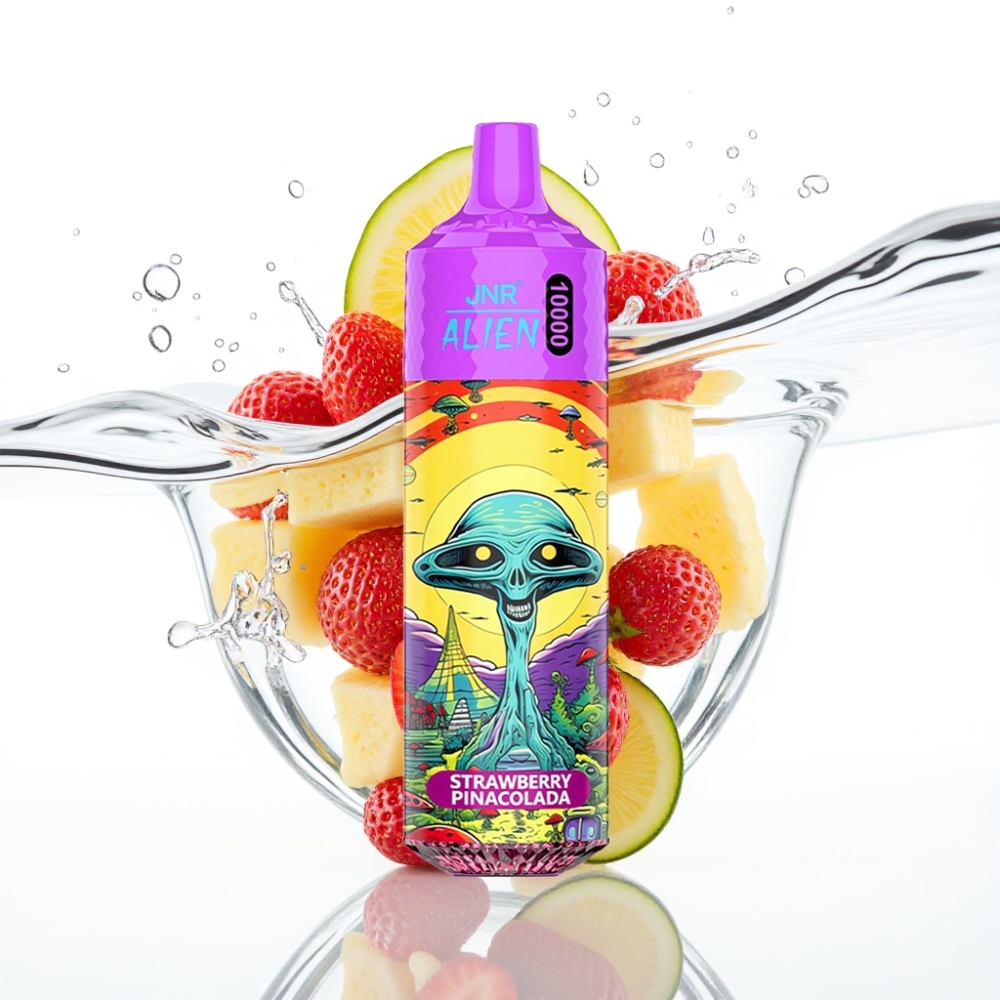JNR Alien 10000 Puffs Maasika-Piña Colada 850mAh LED