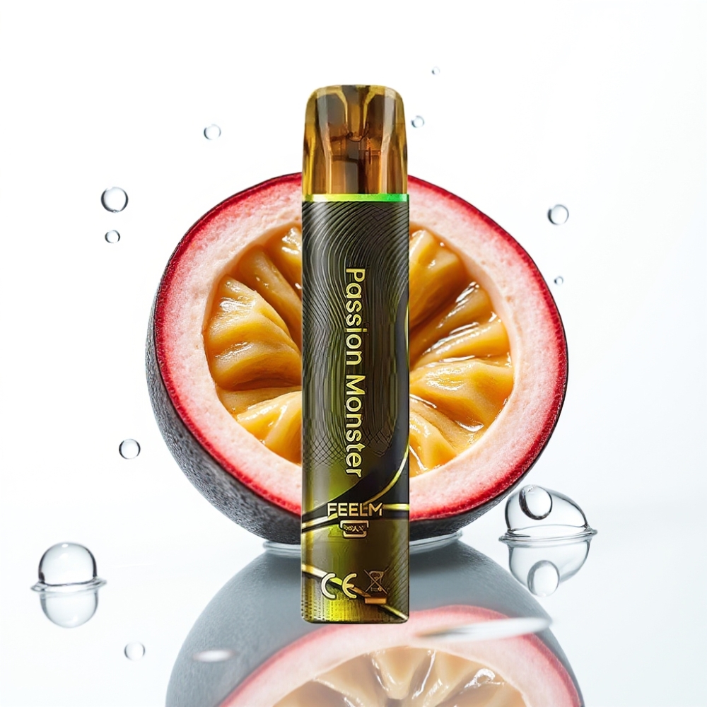 JNR Black&Golden 600+200 Puffs Disposable Vape Kirj Passion Monster