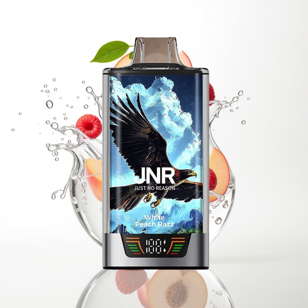 JNR Falcon Pro 28000 Ühekordne Vape Valge Virsik-Razz 30ml 28000 Tõmmet