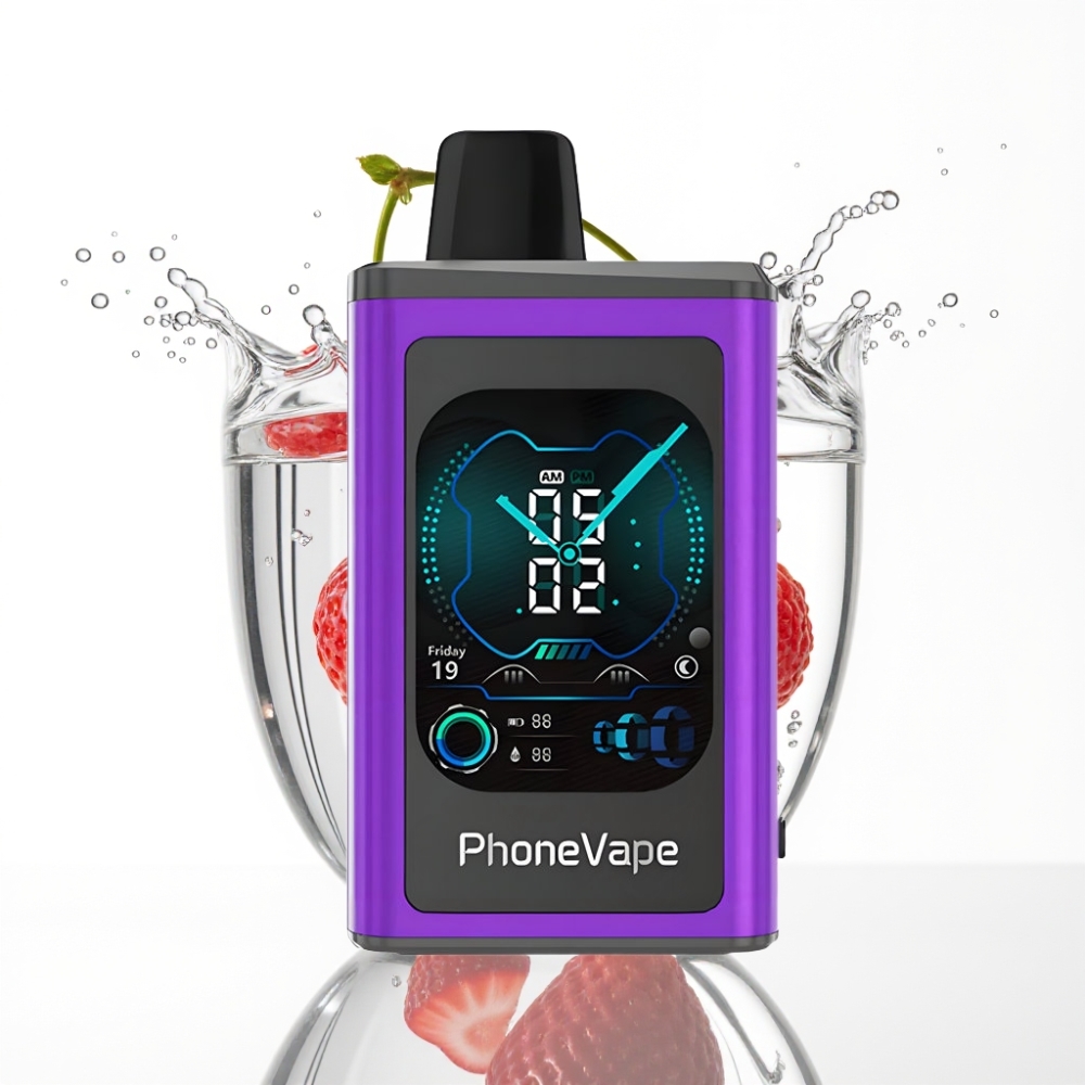 JNR PhoneVape 30000 tossu Laaditav Disposabel Vape Kirsi Maasika Vaarikas