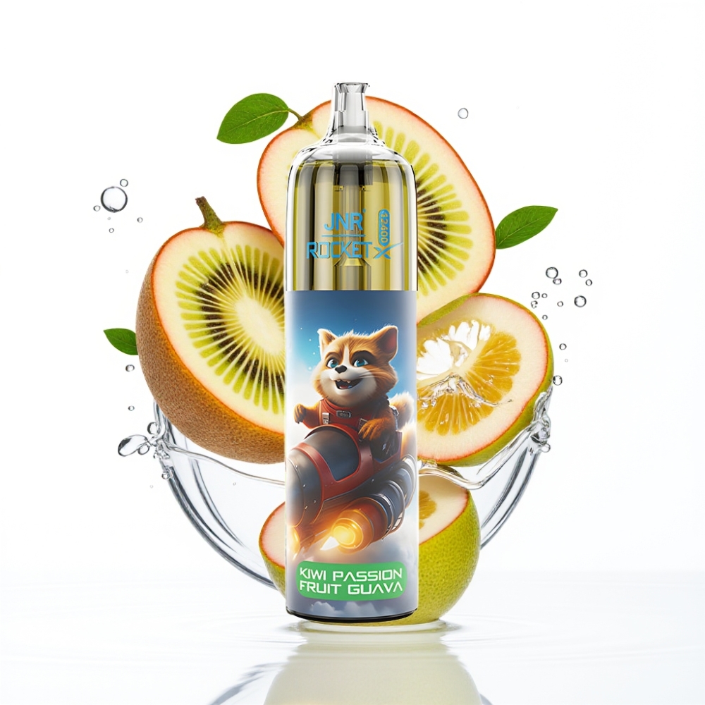 JNR Rocket-X 12400 Puhud Disposable Vape Kiivi-Passion-Guava, 25ml, RGB, 1.2ohm