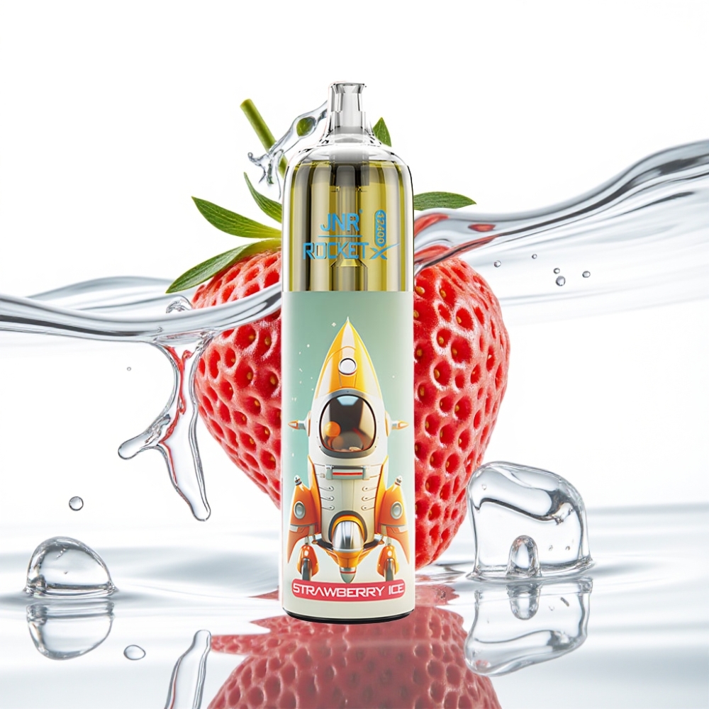 JNR Rocket-X 12400 Puhud Emahtuv Vape (Maasikas-Jää) Reguleeritav õhuvool, RGB, 850mAh