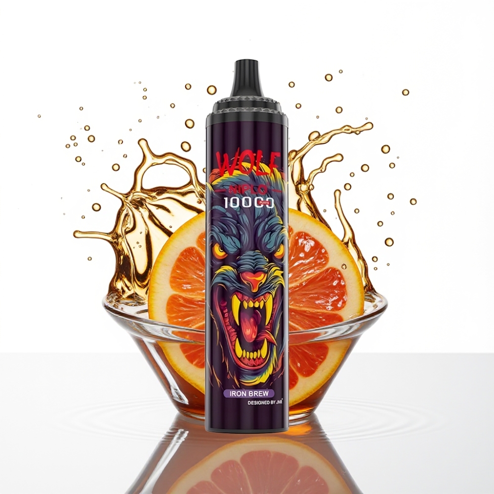 JNR Wolf Niplo 10000 Puffs 20ml Raudne Kali Mesh 1.0 Ohm